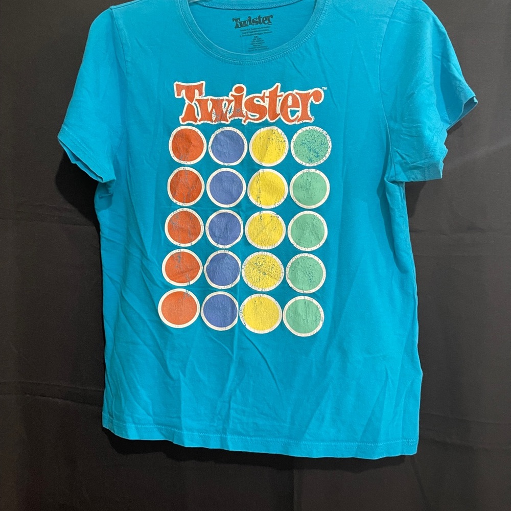 Hasbro Twister Blue Tee with Colorful Circles